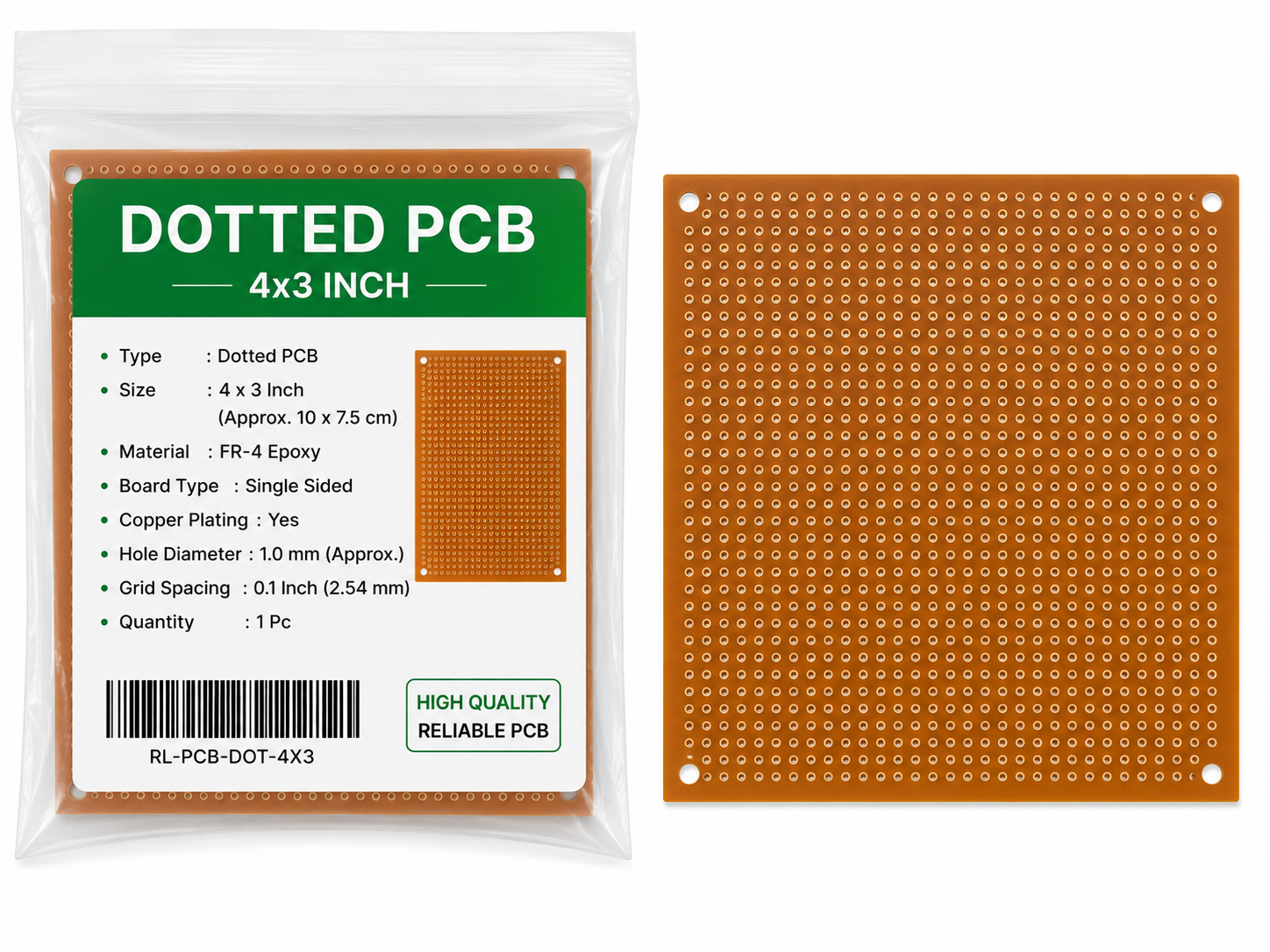 Dotted PCB 4x3 Inch